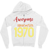 awesome since november 1970 Zipper Hoodie