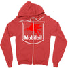 mobil oil vintage logo Zipper Hoodie