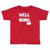 well hung endowed christmas stocking funny Toddler T-shirt