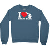 ladies i love michigan craft beer Crewneck Sweatshirt