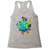 animal polygon around the planet Racerback Tank