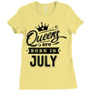 Queens Are Born In July Ladies Fitted T-Shirt