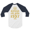 kings are born in 1997 3/4 Sleeve Shirt