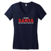 i'm not santa but you can sit on my lap Women's V-Neck T-Shirt