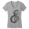 tribal cobra Women's V-Neck T-Shirt