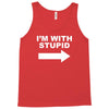 i'm with stupid mens Tank Top