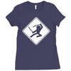 ninja crossing sign Ladies Fitted T-Shirt