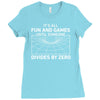 its all fun and games until someone divides Ladies Fitted T-Shirt