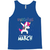 Unicorns are Born in March Dabbing Tank Top