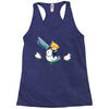 mighty hero atop a chicken Racerback Tank