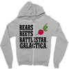 bears beets battlestar galactica Zipper Hoodie
