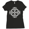 tribal celtic cross ireland present xmas birthday gift ideas Ladies Fitted T-Shirt