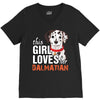 This Girl Loves Her Dalmatian V-Neck Tee
