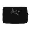 funny rude fingers ideal birthday gift or present Laptop sleeve