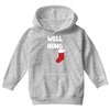 well hung endowed christmas stocking funny Youth Hoodie