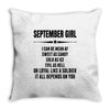 Super September Girl Throw Pillow