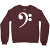 bass cleff funny Crewneck Sweatshirt