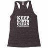 keep earth clean it's not uranus Racerback Tank