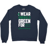 i wear emerald green for liver cancer awareness Crewneck Sweatshirt