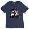 still plays with trucks family matching V-Neck Tee
