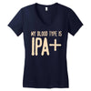 my blood type is ipa+ Women's V-Neck T-Shirt