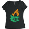 2016 dumpster fire (2) Women's Triblend Scoop T-shirt