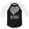 my boxer is my valentine 3/4 Sleeve Shirt