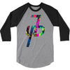 jake paul colorful 3/4 Sleeve Shirt