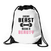 Every Beast Needs a Beauty Drawstring Bags