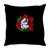christmas wreath bluebie bust by bluekazenate Throw Pillow