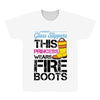 Forget Glass Slippers This Princess Wears Fire Boots All Over Men's T-shirt