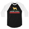 colifornia republic parody pugfornia republic 3/4 Sleeve Shirt