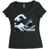 Great White Wave Shark Women's Triblend Scoop T-shirt