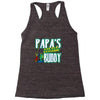 papa's little fishin buddy Racerback Tank