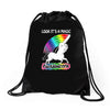 look it's a magical fck unicorn funny Drawstring Bags