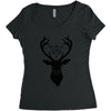 Deer With Diamond Women's Triblend Scoop T-shirt