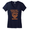 love me love my ginger beard Women's V-Neck T-Shirt