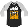 cant scare me im sales engineer halloween 3/4 Sleeve Shirt