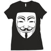 anonymous mask Ladies Fitted T-Shirt