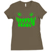 fun monster face, eat, beast, Ladies Fitted T-Shirt