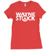 wayne's world waynestock rock band baseball jersey Ladies Fitted T-Shirt
