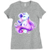 Shining Beautiful Unicorn Ladies Fitted T-Shirt