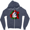 christmas wreath bluebie bust by bluekazenate Zipper Hoodie