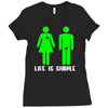 life is simple funny Ladies Fitted T-Shirt