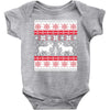 reindeer christmas ugly sweater Baby Bodysuit
