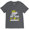 Kings Are Born In January V-Neck Tee