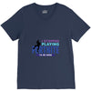 i Stopped Playing Fortnite To Be Here V-Neck Tee