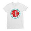 chevron circle Ladies Fitted T-Shirt