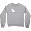 unicorn scooting on the floor Crewneck Sweatshirt