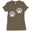 dog paws set of 2 Ladies Fitted T-Shirt